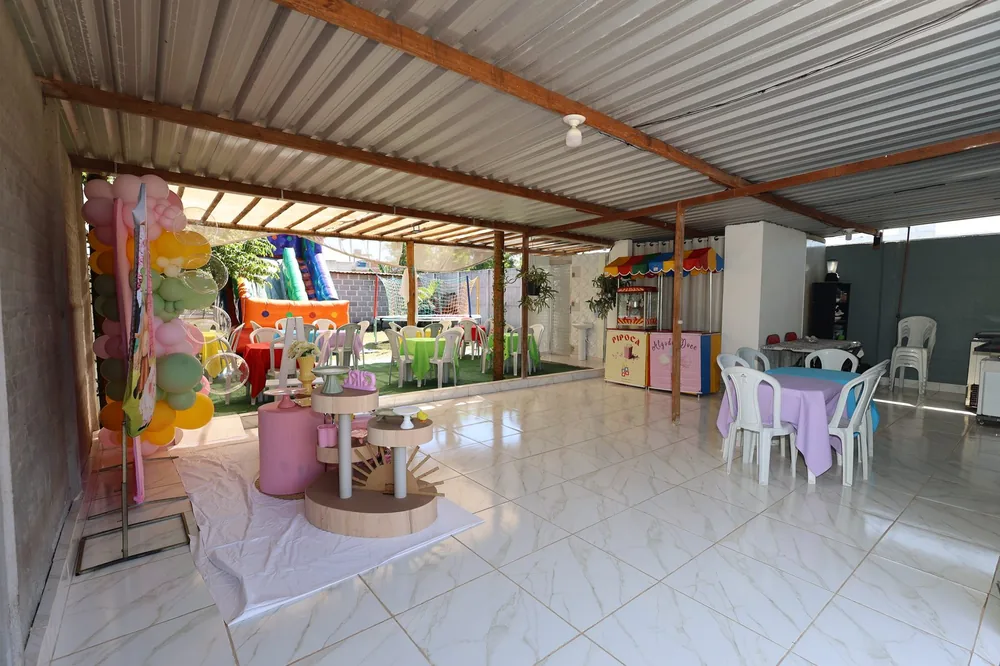 Espaço montado para festa infantil